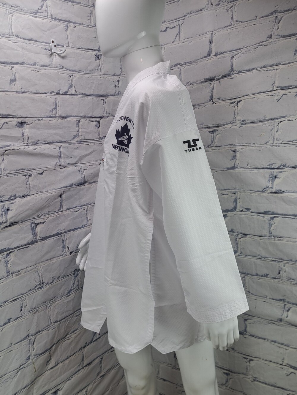 Tusah Mens World Taekwondo Martial Arts Full Uniform Ez-Fit Lite Canada 5 190cm - Picture 6 of 16